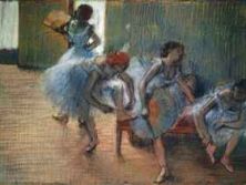 Haga click para ver la imagen ampliada dancers on the bench by degas.jpg